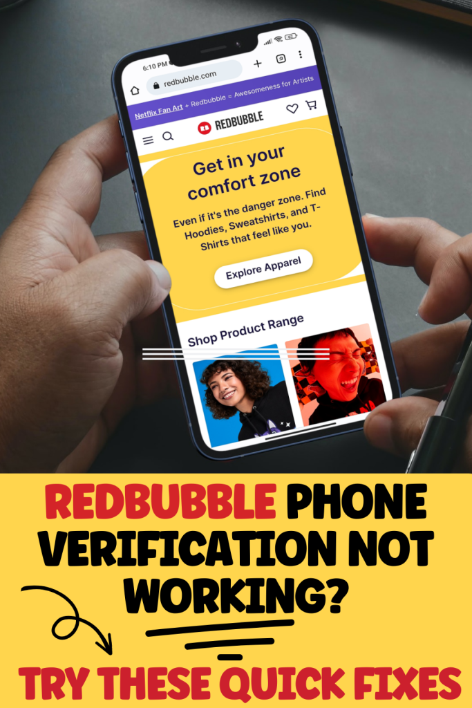 Redbubble Phone Verification Not Working