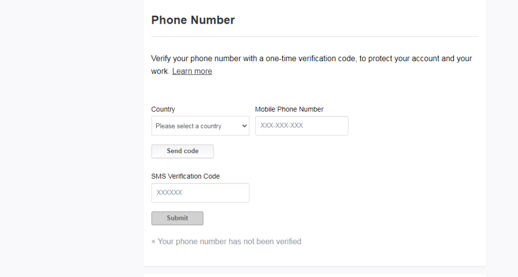 Redbubble phone verification not working 